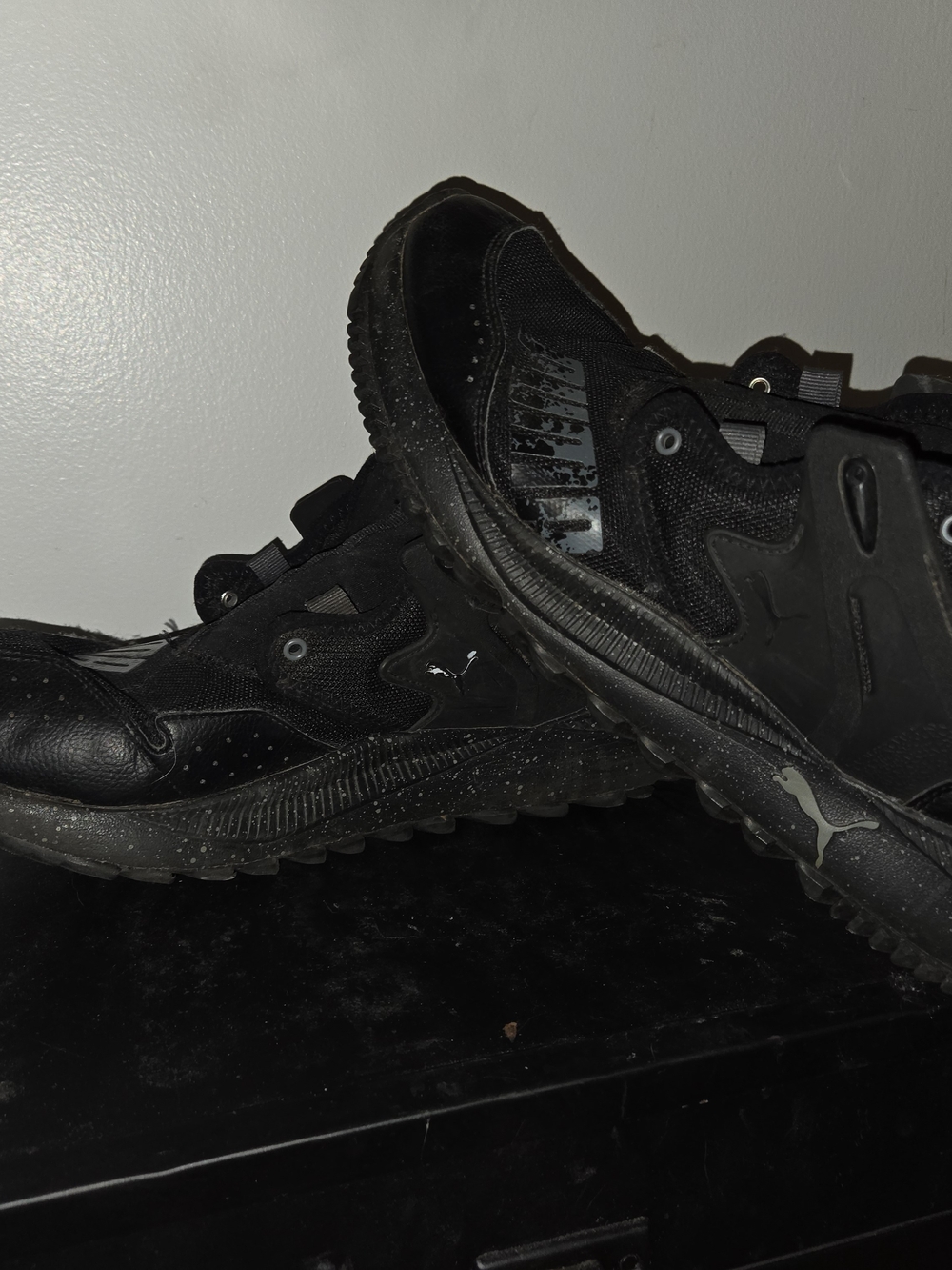 Puma All-Black Athletic Shoes